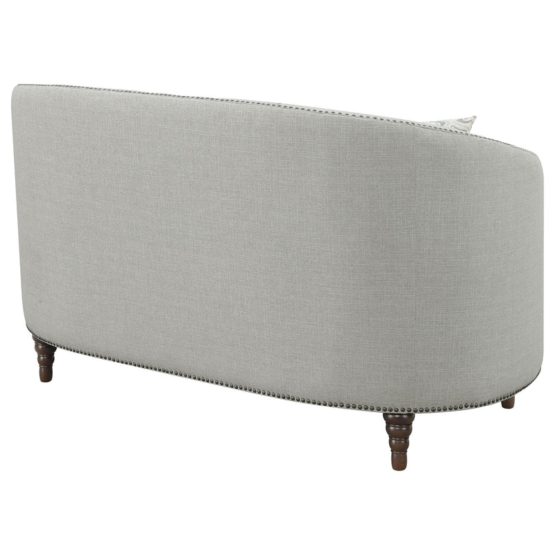 Coaster Furniture Avonlea 505642 Upholstered Sloped Arm Loveseat - Grey Fabric IMAGE 7