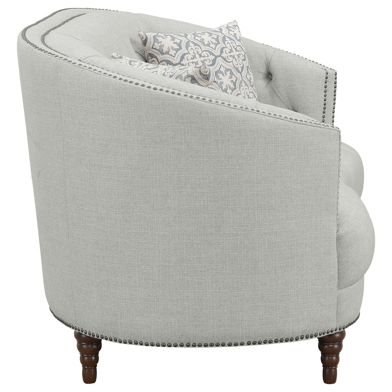 Coaster Furniture Avonlea 505642 Upholstered Sloped Arm Loveseat - Grey Fabric IMAGE 8