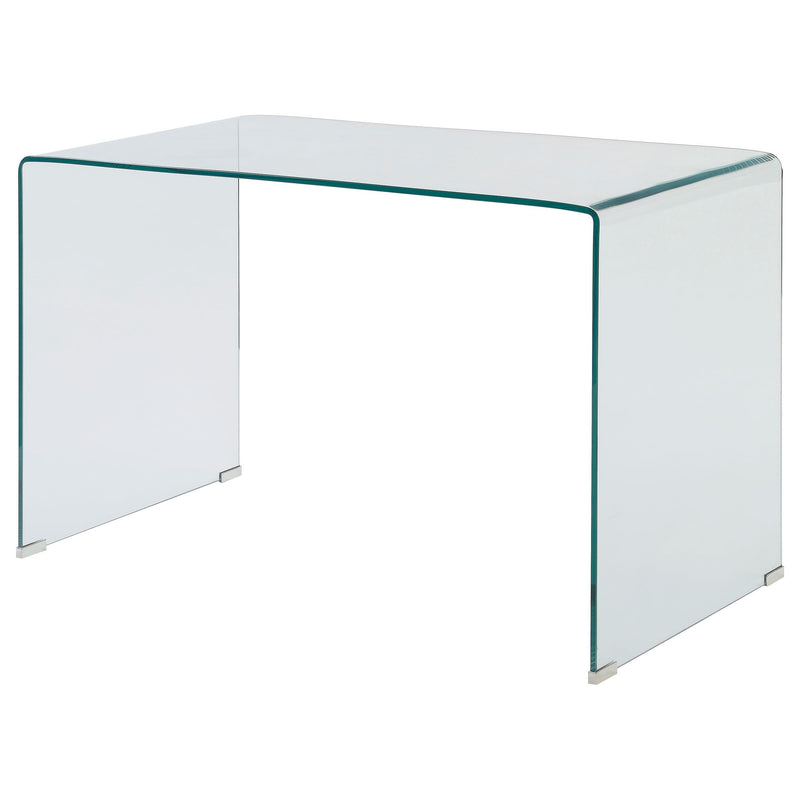 Coaster Furniture Ripley 801581 47-inch Tempered Bent Glass Writing Desk - Clear IMAGE 3