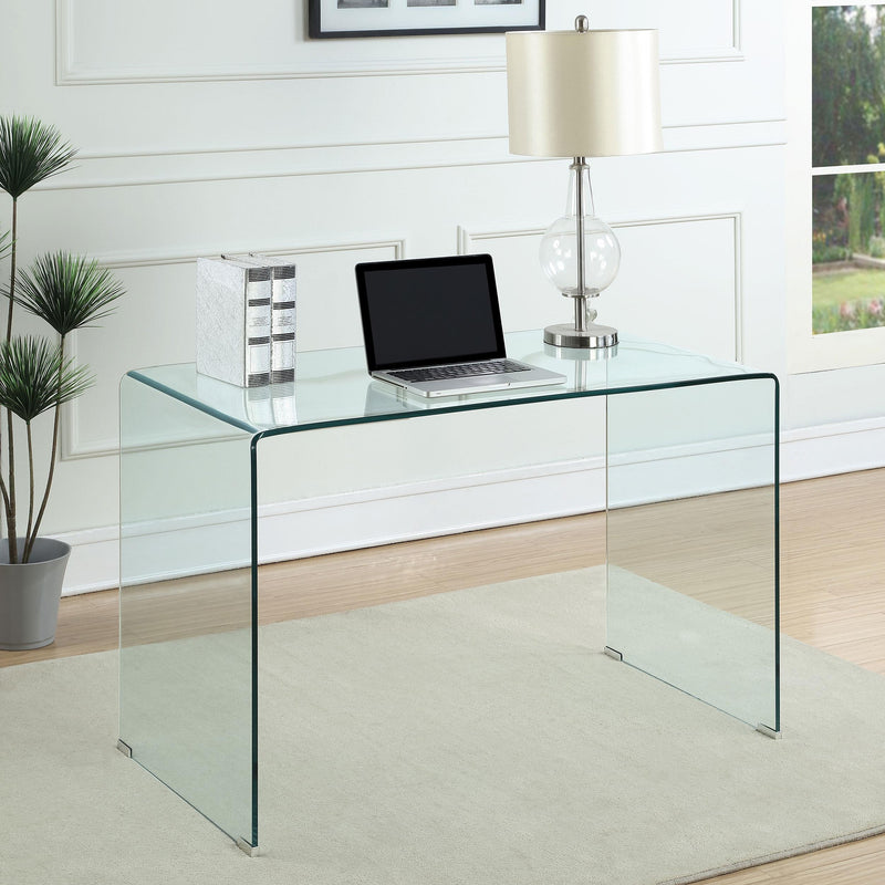 Coaster Furniture Ripley 801581 47-inch Tempered Bent Glass Writing Desk - Clear IMAGE 5