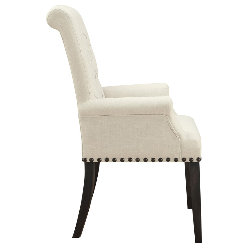 Coaster Furniture Alana 107283 Fabric Upholstered Dining Arm Chair - Beige IMAGE 7
