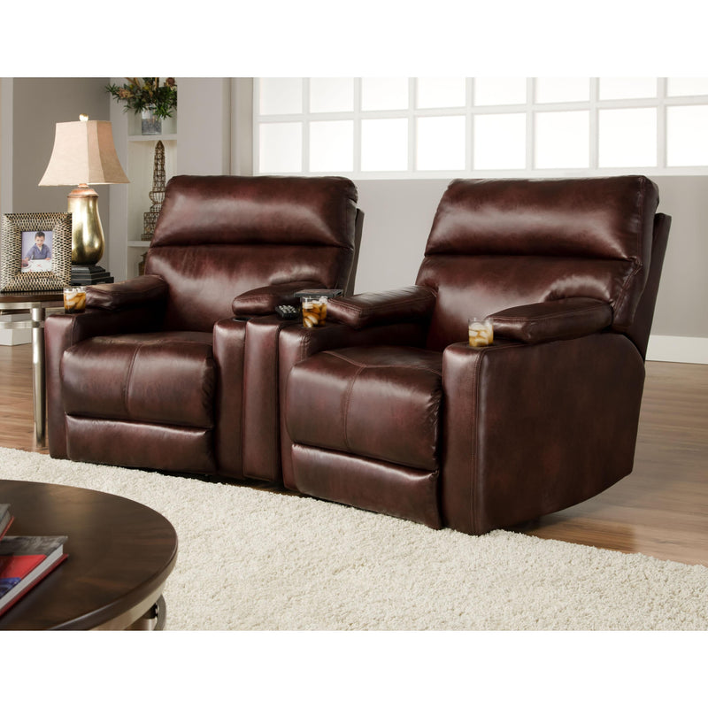 Southern Motion Tango Bonded Leather 1-Seat Home Theatre Seating Tango 4141 Layflat Power Recliner (Wine) IMAGE 2