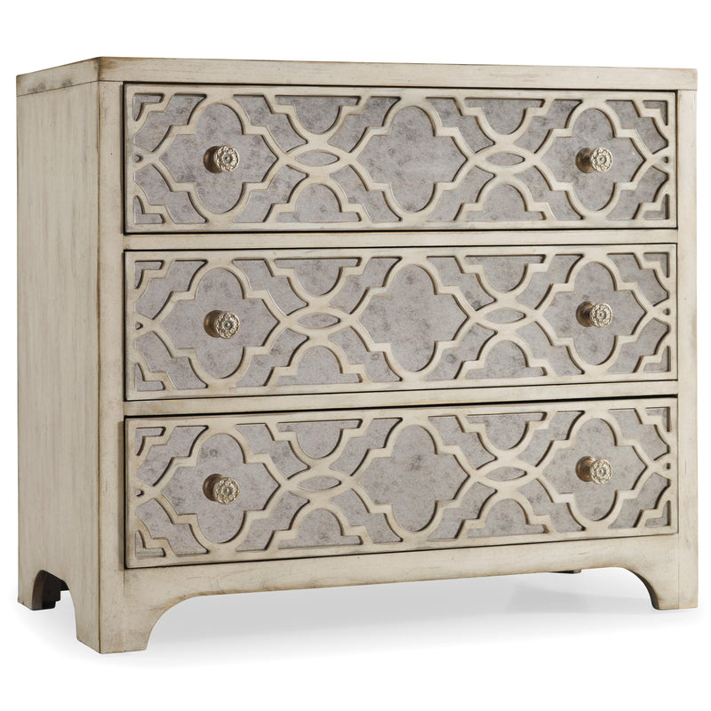 Hooker Furniture 3023-85001 Sanctuary Fretwork Chest-Pearl Essence IMAGE 1
