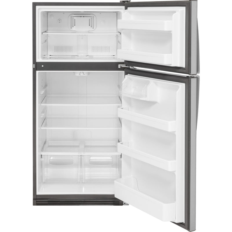 GE 31-inch, 20.8 cu.ft. Top Freezer Refrigerator Freestanding with SpillProof Glass Shelves GTS21FSKSS IMAGE 2