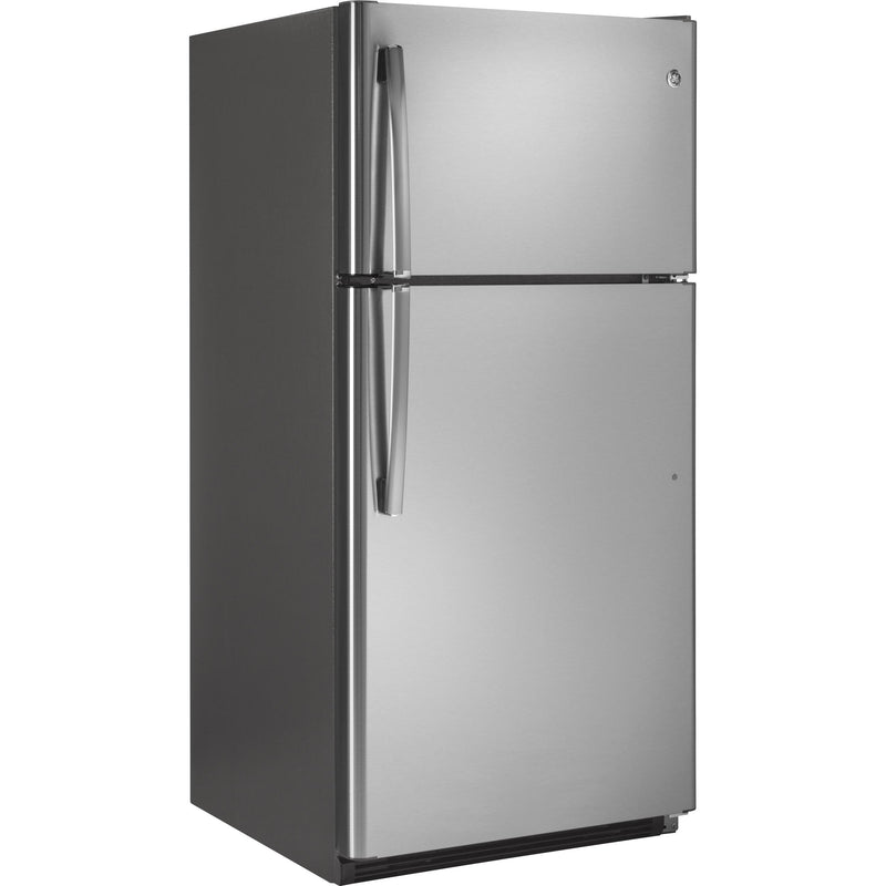 GE 31-inch, 20.8 cu.ft. Top Freezer Refrigerator Freestanding with SpillProof Glass Shelves GTS21FSKSS IMAGE 4