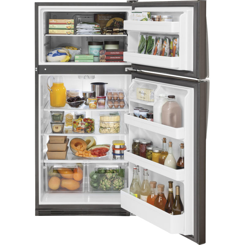 GE 31-inch, 20.8 cu.ft. Top Freezer Refrigerator Freestanding with SpillProof Glass Shelves GTS21FMKES IMAGE 3