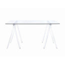  Coaster Furniture Amaturo 801535 59-inch Glass Top Acrylic Writing Desk - Clear IMAGE 2
