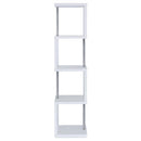  Coaster Furniture Baxter 801418 67-inch 4-shelf Bookshelf - White and Chrome IMAGE 4