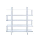  Coaster Furniture Elmer 801304 63-inch 5-shelf Bookshelf - Clear and Chrome IMAGE 1