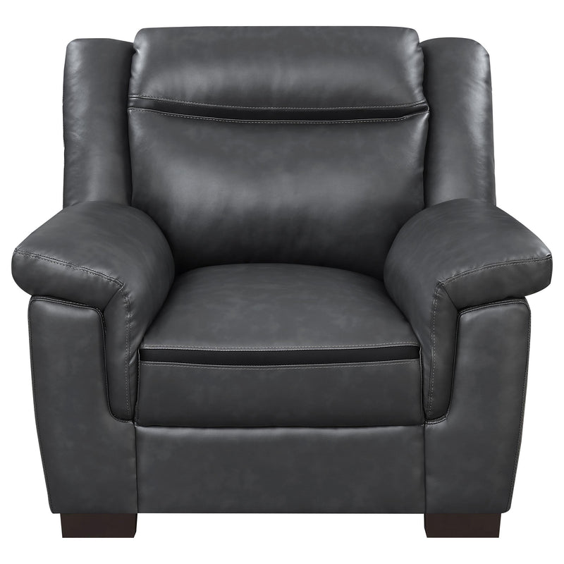 Coaster Furniture Arabella Stationary Leather Look Chair 506593 IMAGE 2