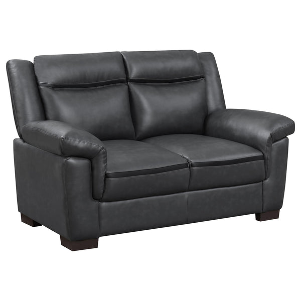 Coaster Furniture Arabella Stationary Leatherette Loveseat 506592 IMAGE 1