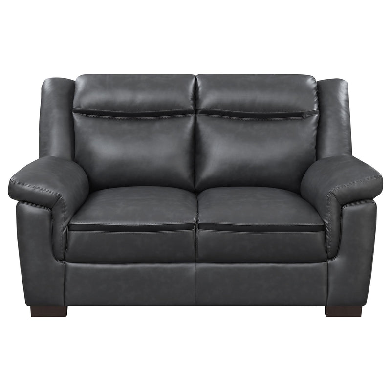 Coaster Furniture Arabella Stationary Leatherette Loveseat 506592 IMAGE 2