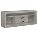  Coaster Furniture Burke 701024 2-Drawer Engineered Wood 59" TV Stand - Grey Driftwood IMAGE 1