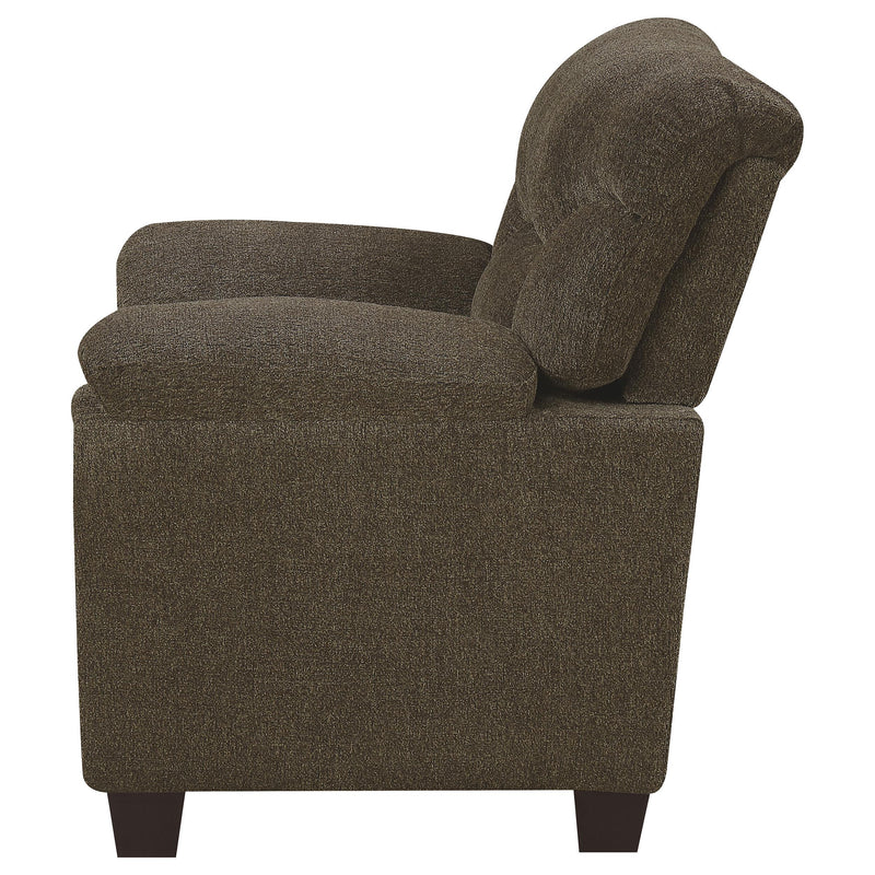 Coaster Furniture Clementine 506573 Upholstered Padded Arm Accent Chair - Brown IMAGE 4