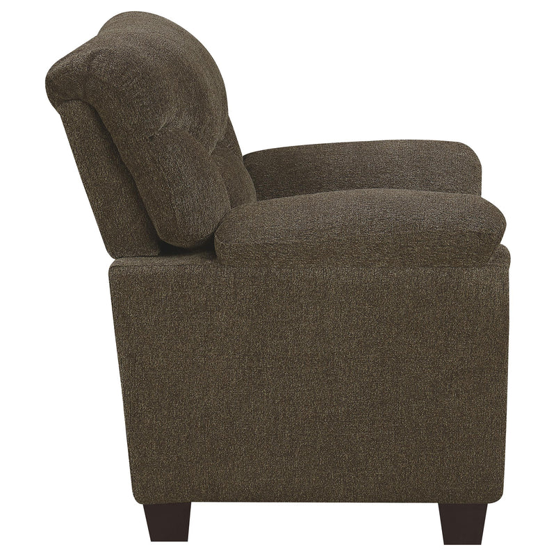 Coaster Furniture Clementine 506573 Upholstered Padded Arm Accent Chair - Brown IMAGE 6