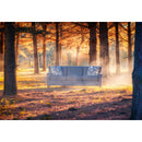 Mayo Furniture Stationary Fabric Sofa 1010F10 Sofa - Homespun Denim IMAGE 2