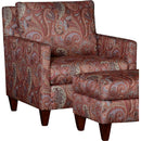 Mayo Furniture Stationary Fabric Chair 1221F40 Chair - Paisley Cayenne IMAGE 1