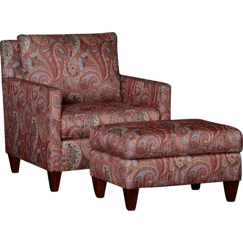Mayo Furniture Stationary Fabric Chair 1221F40 Chair - Paisley Cayenne IMAGE 2
