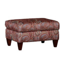 Mayo Furniture Fabric Ottoman 1221F50 Ottoman - Paisley Cayenne IMAGE 1