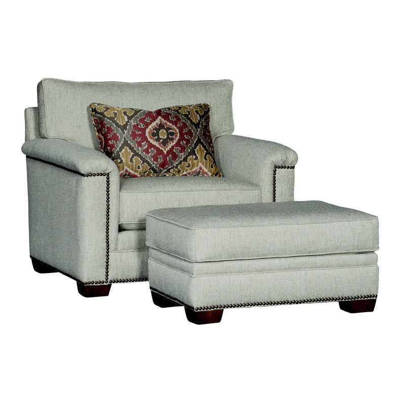 Mayo Furniture Fabric Ottoman 1370F50 Ottoman - Aries Mineral IMAGE 2