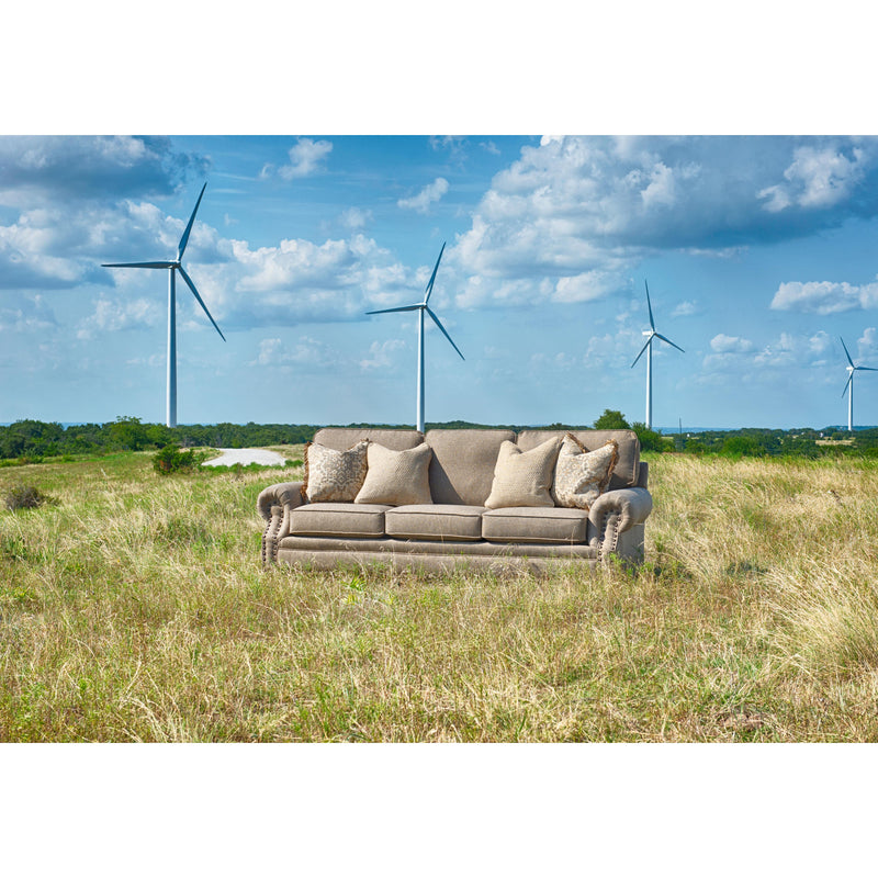 Mayo Furniture Stationary Fabric Sofa 6400F10 Sofa - Namaste Smolder IMAGE 2