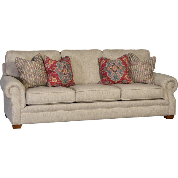 Mayo Furniture Stationary Fabric Sofa 6400F10 Sofa - Homespun Sage IMAGE 1