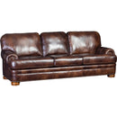 Mayo Furniture Stationary Leather Sofa 3620L10 Sofa - Heirloom Bach Brown IMAGE 1
