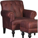 Mayo Furniture Stationary Leather Chair 3419L40 Chair - Flea Market Oxblood IMAGE 1