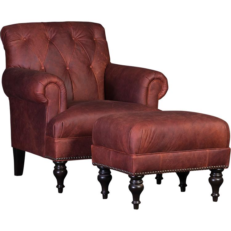 Mayo Furniture Stationary Leather Chair 3419L40 Chair - Flea Market Oxblood IMAGE 2