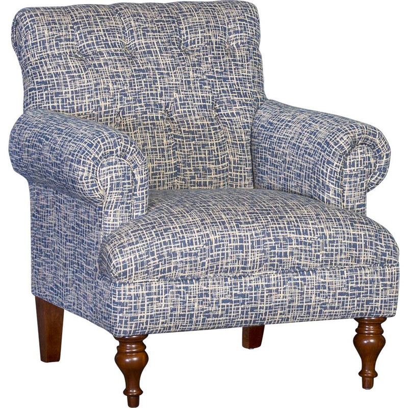 Mayo Furniture Stationary Fabric Chair 3419F40 Chair - Trelor Indigo IMAGE 1