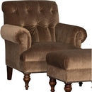 Mayo Furniture Stationary Fabric Chair 3419F40 Chair - Striato Chestnut IMAGE 1