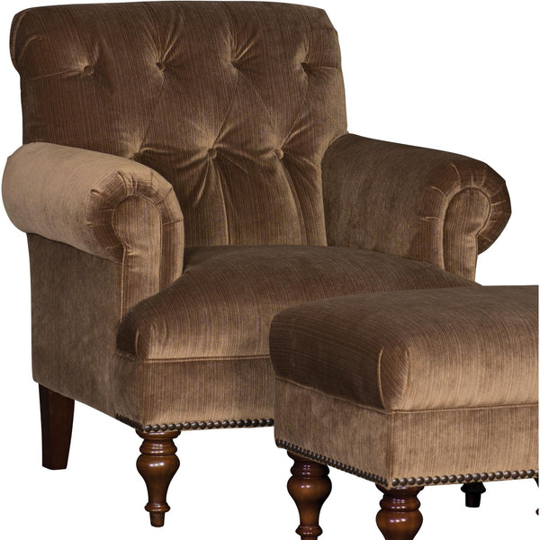 Mayo Furniture Stationary Fabric Chair 3419F40 Chair - Striato Chestnut IMAGE 1