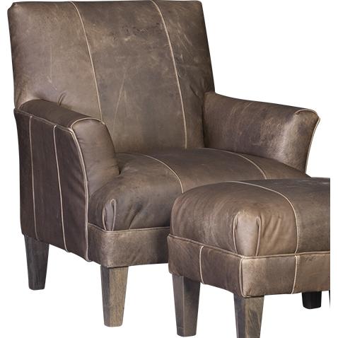 Mayo Furniture Stationary Leather Chair 8631L40 Chair - Tenby Putty IMAGE 1
