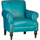 Mayo Furniture Stationary Leather Chair 8960L40 Chair - Omaha Turquoise IMAGE 1
