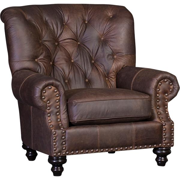 Mayo Furniture Stationary Leather Chair 9310L40 Chair - Flea Market Bomber Brown IMAGE 1