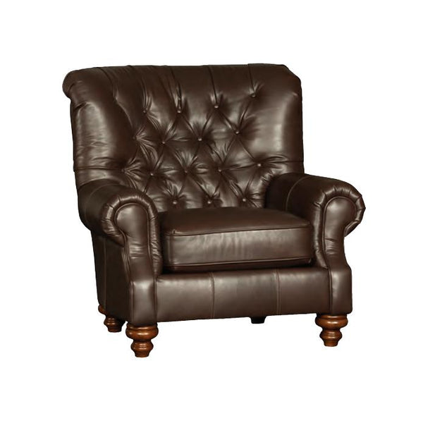 Mayo Furniture Stationary Leather Chair 9310L40 Chair - Edinburg Sorrel IMAGE 1