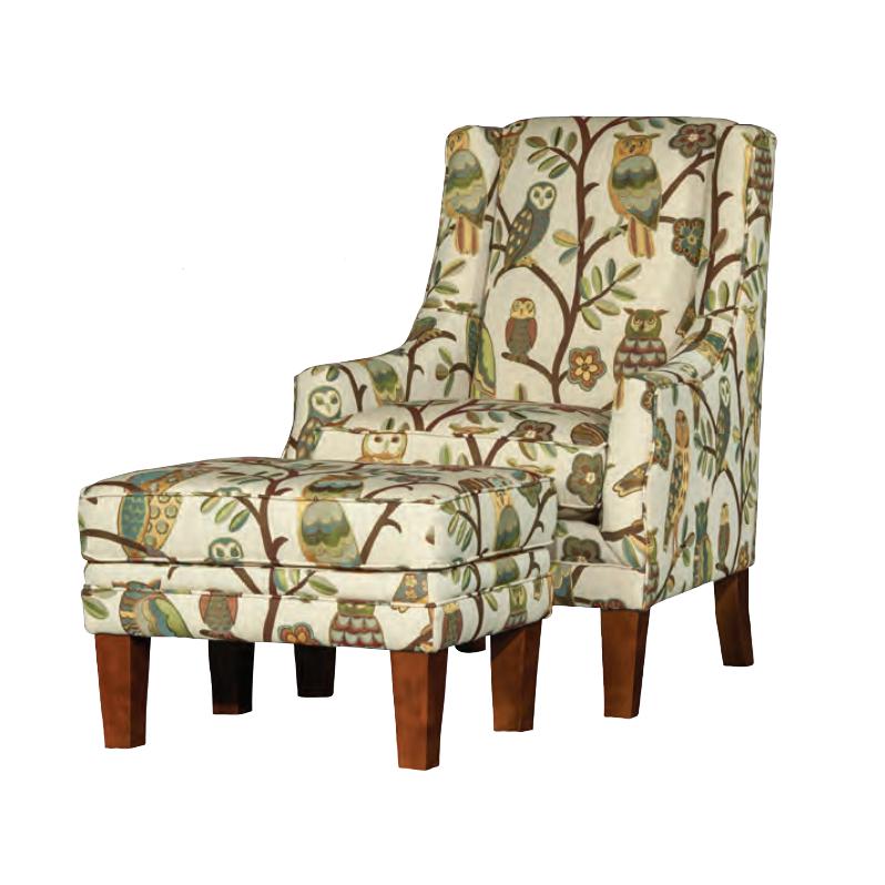 Mayo Furniture Fabric Ottoman 9820F50 Ottoman - Wise Guy Autumn IMAGE 2