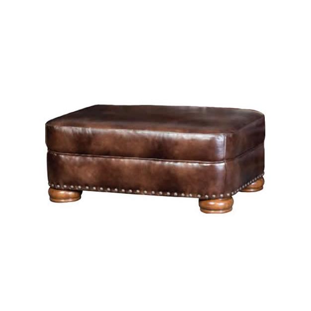 Mayo Furniture Leather Ottoman 3620L50 Ottoman - Heirloom Bach Brown IMAGE 1