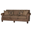 Mayo Furniture Stationary Fabric Sofa 4300LF10 Sofa - Fino Brownstone IMAGE 1