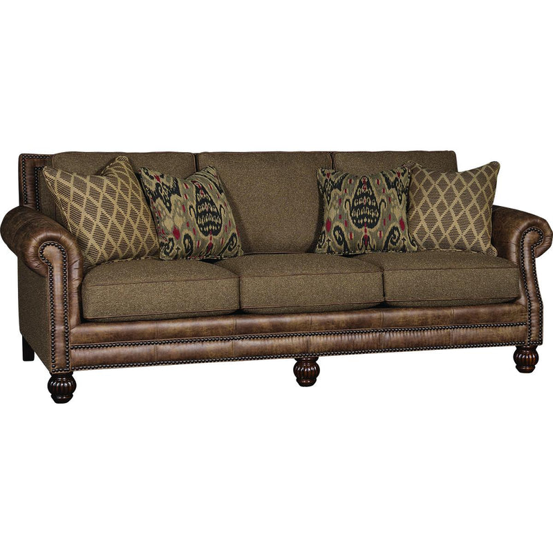 Mayo Furniture Stationary Fabric Sofa 4300LF10 Sofa - Fino Brownstone IMAGE 2