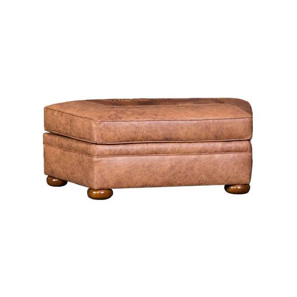 Mayo Furniture Leather Ottoman 7500LFA51 Table Ottoman - Omaha Whiskey IMAGE 1