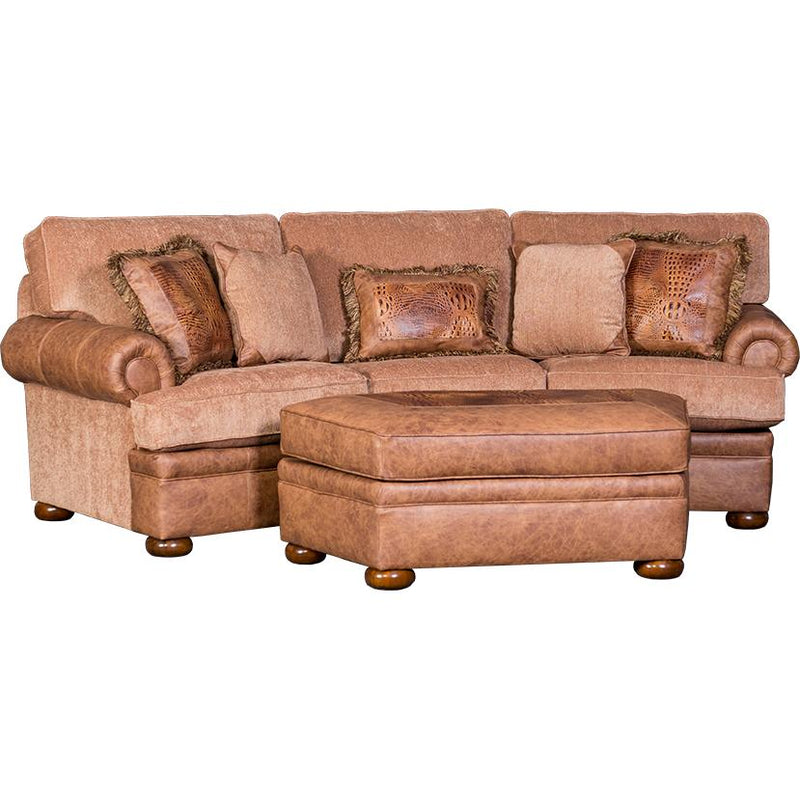 Mayo Furniture Leather Ottoman 7500LFA51 Table Ottoman - Omaha Whiskey IMAGE 2