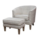 Mayo Furniture Fabric Ottoman 8080F50 Ottoman - Saville Storm IMAGE 2