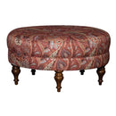 Mayo Furniture Fabric Ottoman 9112F Table Ottoman - Paisley Cayenne IMAGE 1