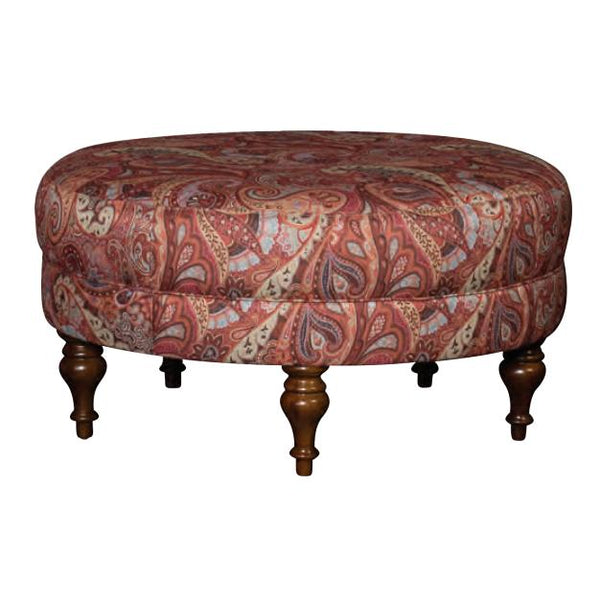 Mayo Furniture Fabric Ottoman 9112F Table Ottoman - Paisley Cayenne IMAGE 1