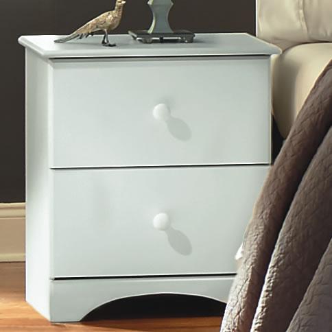 Perdue Woodworks White 2-Drawer Nightstand 14212 IMAGE 1