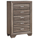  Coaster Furniture Kauffman 204195 5-Drawer Bedroom Chest - Washed Taupe IMAGE 1