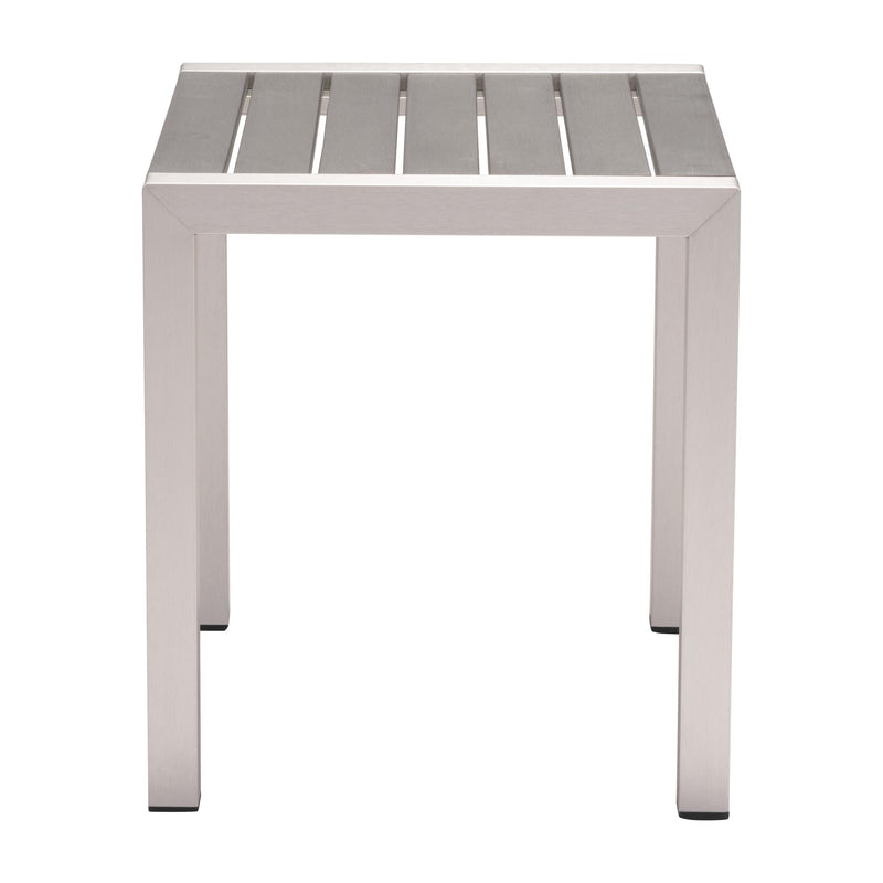 Zuo Cosmopolitan 703838 Side Table - Grey & Silver IMAGE 2