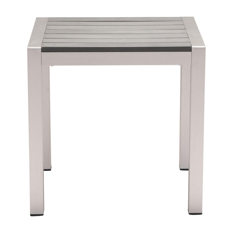 Zuo Cosmopolitan 703838 Side Table - Grey & Silver IMAGE 3