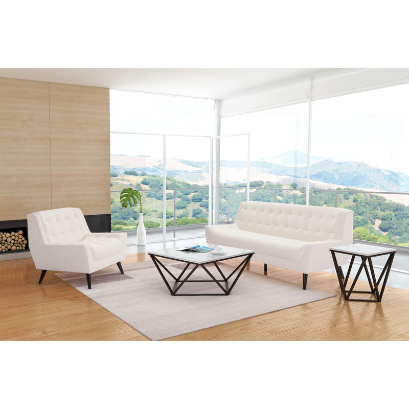 Zuo Tintern 100658 End Table - White & Antique Bronze IMAGE 8